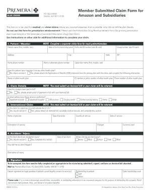 Member Submitted Claim Form