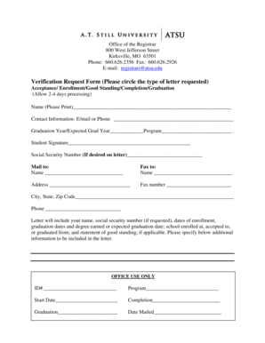 Verification Request Form