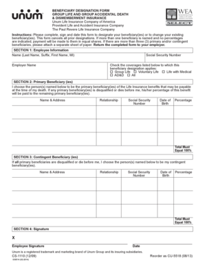 Beneficiary Designation Form