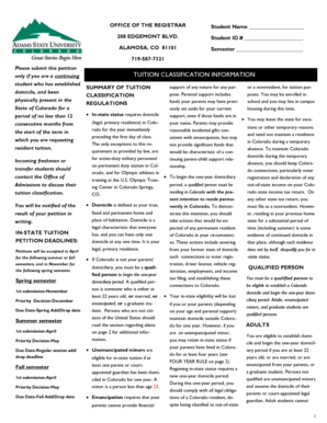 Colorado In-State Tuition Petition