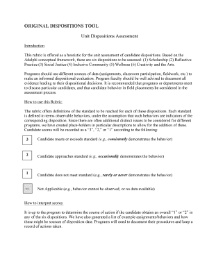 Teacher Candidate Dispositions Assessment Form