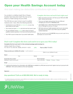 Health Savings Account Enrollment Form