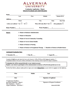 Graduation Application Master