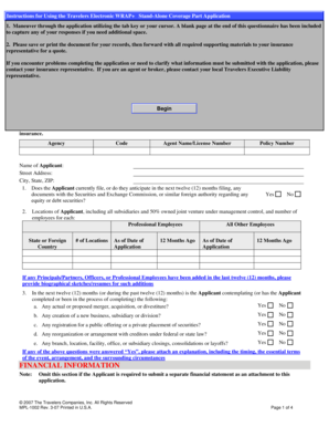 Miscellaneous Professional Liability Renewal Application