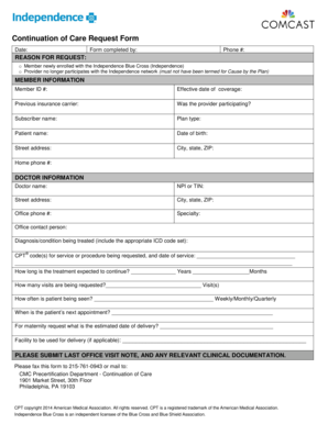 Continuation of Care Request Form