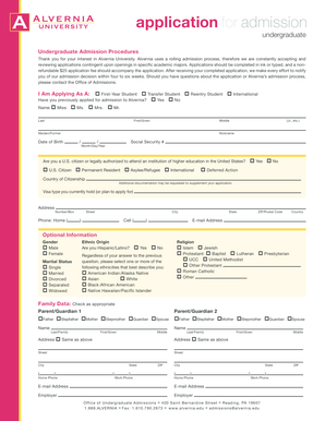 Undergraduate Admission Application