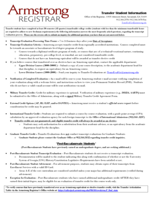 Transfer Student Information and Inquiry Form