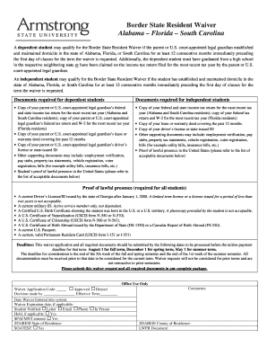 Border State Resident Waiver