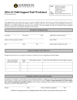 2014-15 Child Support Paid Worksheet