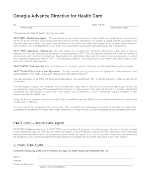 Georgia Advance Directive for Health Care