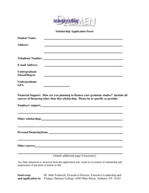 Scholarship Application Form