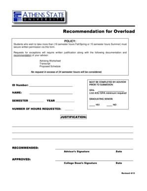 Overload Permission Form
