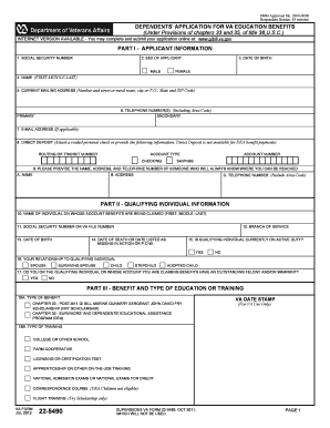Dependents' Application for VA Education Benefits