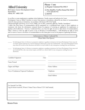 Authorization to Release Credential File