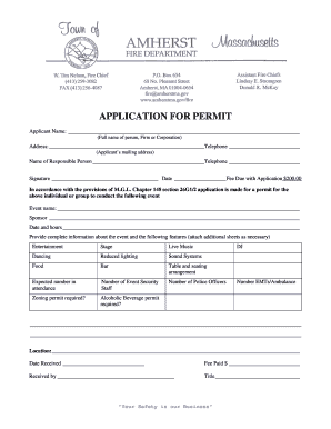 Application for Event Permit