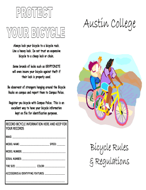 Austin College Bicycle Registration Form
