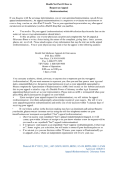 Health Net Part D Appeal and Grievance Form