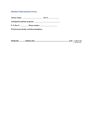 Student Information Form