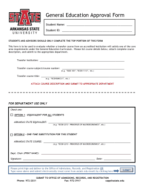 General Education Approval Form