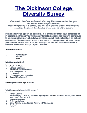 Dickinson College Diversity Survey