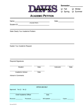 Academic Petition Form