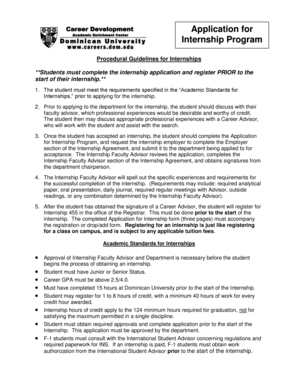 Internship Application Form