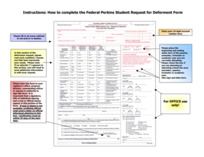 Federal Perkins Student Request for Deferment Form