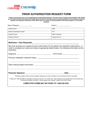 Prior Authorization Request Form
