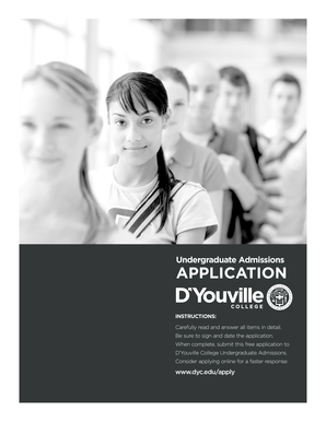 D'Youville College Undergraduate Application