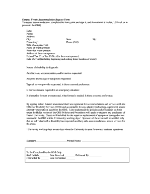 Fillable Online drexel Campus Events Accommodation Request Form Fax ...