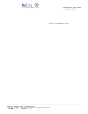 DeVry University Transcript Request Form