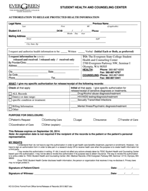Authorization to Release Protected Health Information