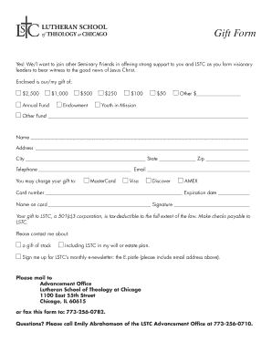 LSTC Gift Form