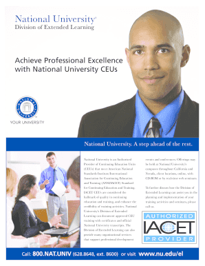National University CEU Application Form