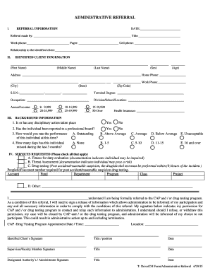 Administrative Referral Form