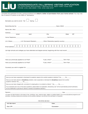 Undergraduate Visiting Application