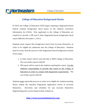 College of Education Background Check Form
