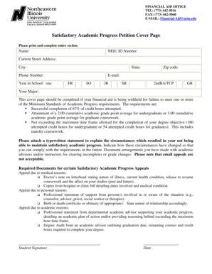 Satisfactory Academic Progress Petition