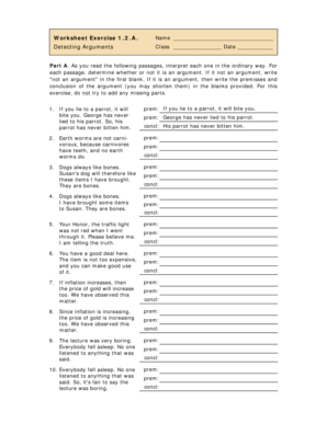 Worksheet Exercise 1.2.A