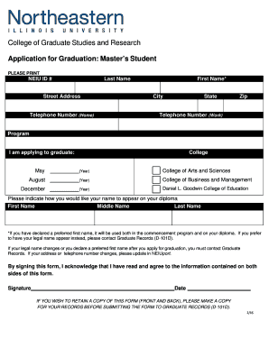 Master's Student Graduation Application
