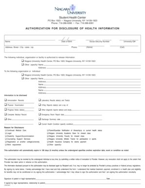 Authorization for Disclosure of Health Information