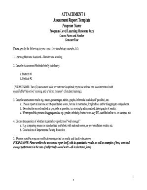 Assessment Report Template