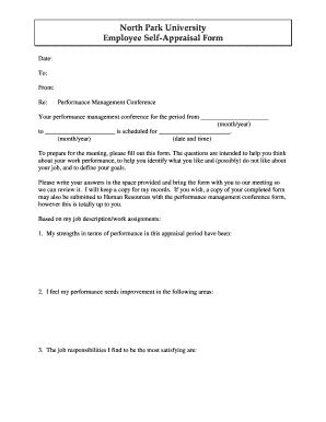 Employee Self-Appraisal Form