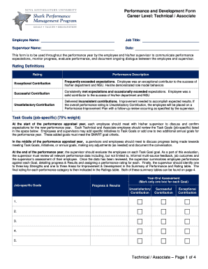 Performance and Development Form