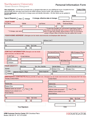 Personal Information Form
