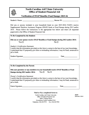 Verification of SNAP Benefits Form