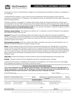 Chiropractic Informed Consent Form