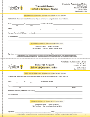 Transcript Request Form