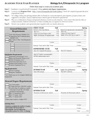 Academic Four-Year Planner