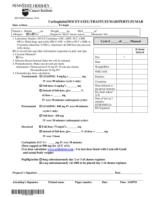 Chemotherapy Treatment Plan